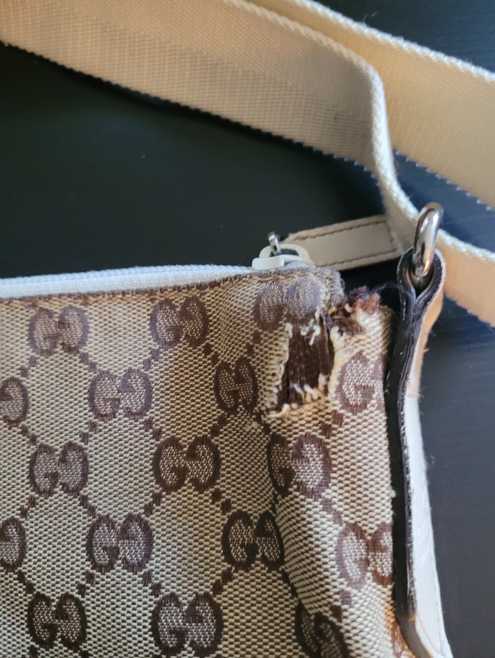 Gucci Beige and Brown GG Monogram Crossbody - Picture 4 of 13